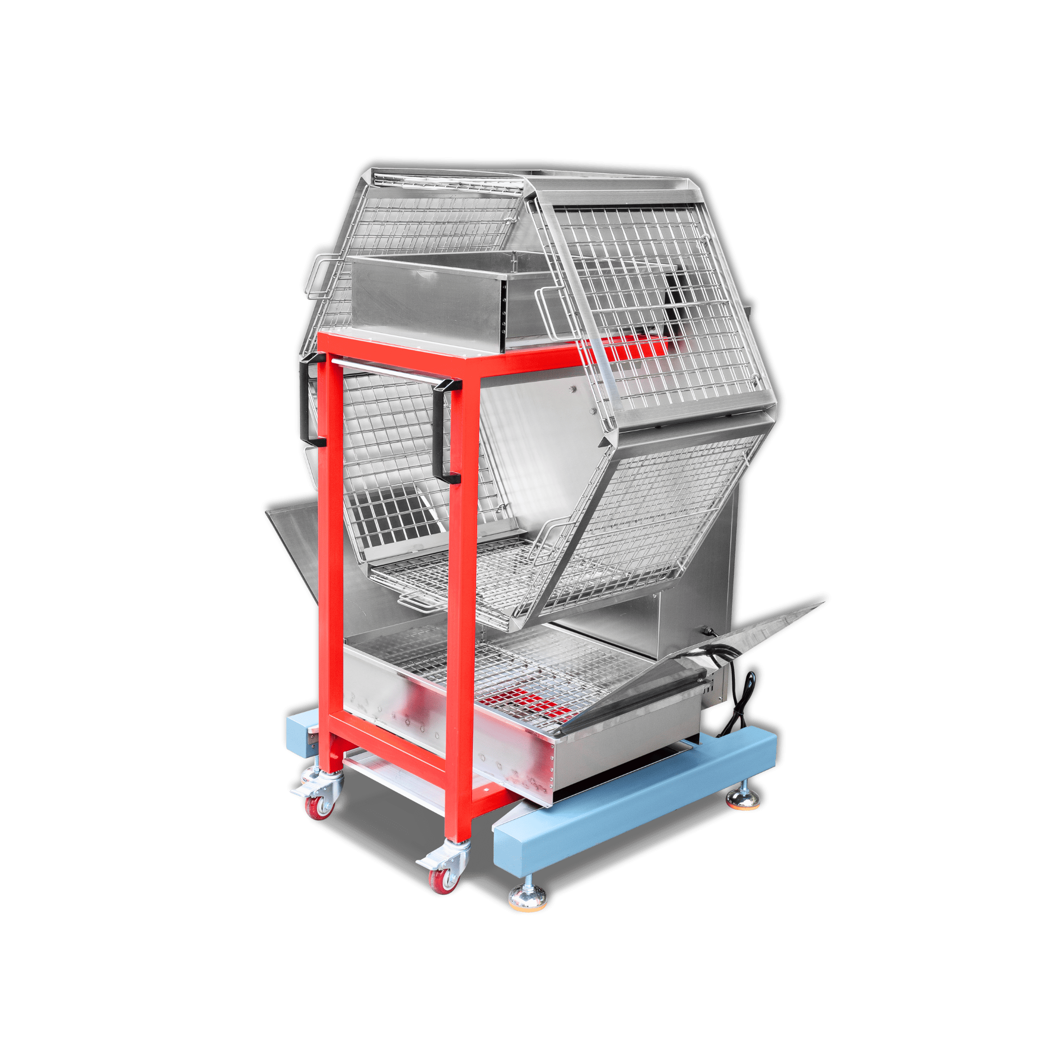 Automatic Charcoal Rotisserie Chicken Oven for Roasting 24 Butterfly Chickens TFS-24C