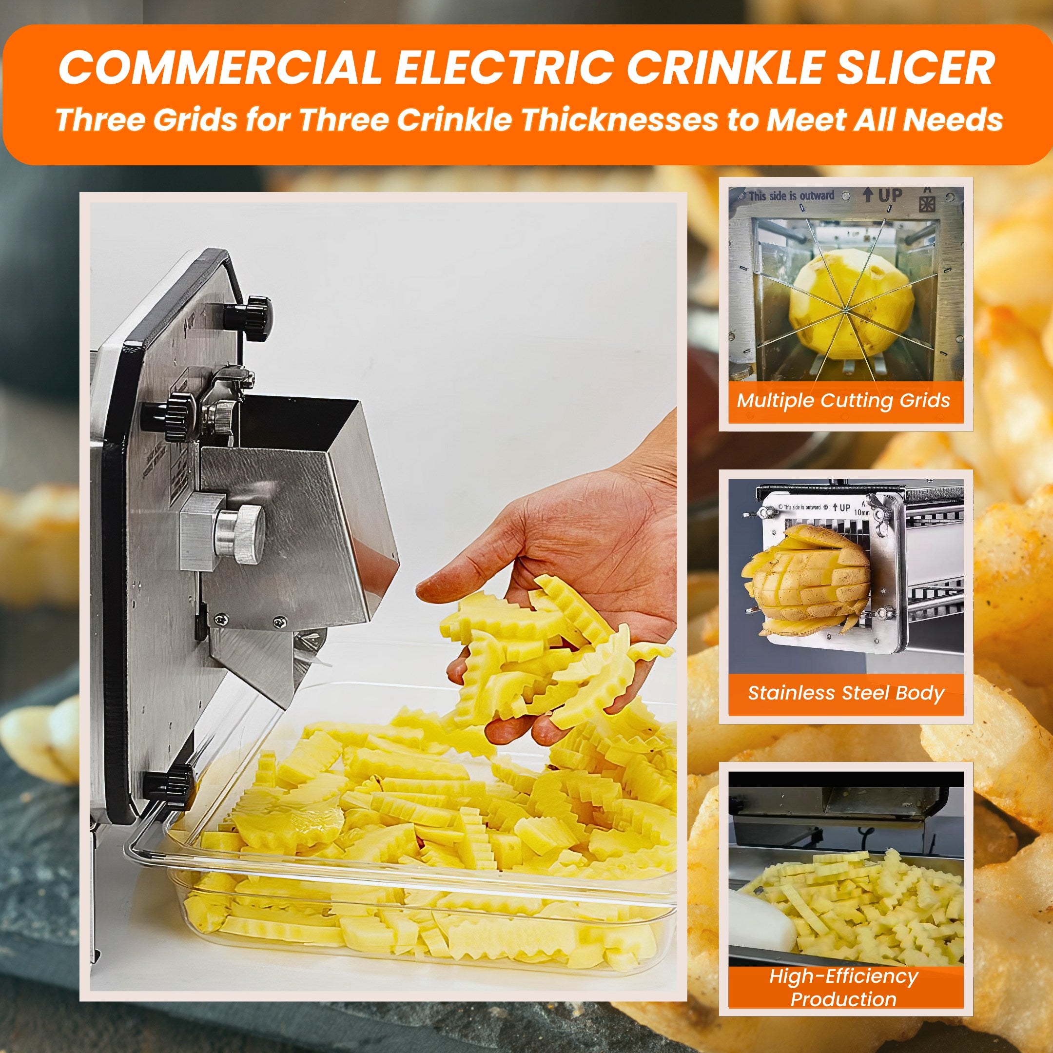 Crinkle-Cut French Fry Cutter TFS-K3