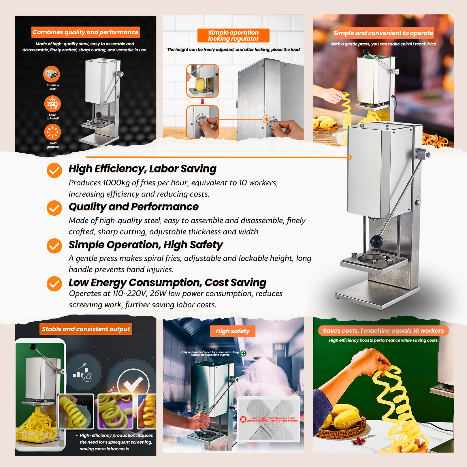 Curly Fries Cutter TFS-C1