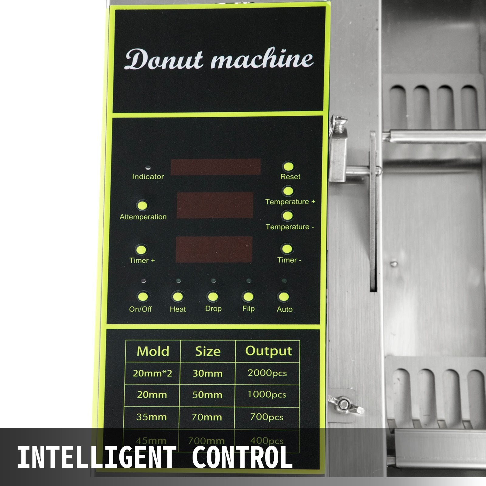 Single Row Auto Doughnut Maker with Intelligent Control Panel 3 Sizes Moulds Auto Donut T-101U