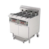 4-Tank Split Pot Electric Deep Fryers with Lifts Heating Elements and Oil Filtration System OFE-413