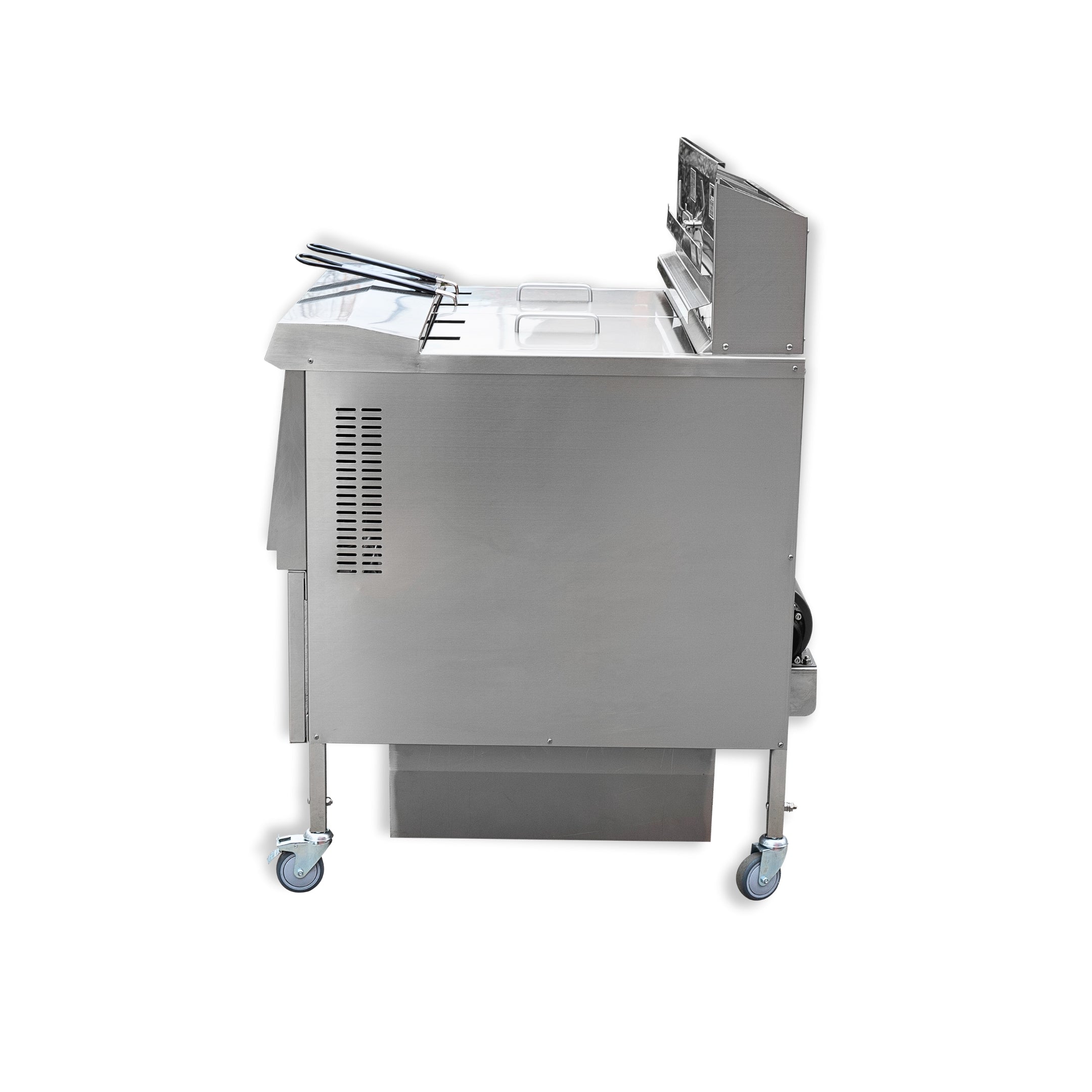 Dual Tank Electric Open Deep Fryer with Oil Filtration System and Programmable Controls OFE-302